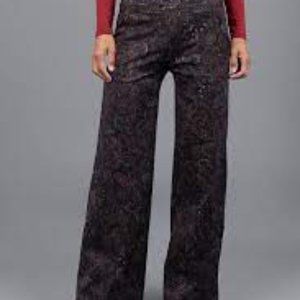 Kira Grace Size M (8-10) - NWT - HIGH WAIST WIDE LEG PANT: CHOCOLATE PAISLEY